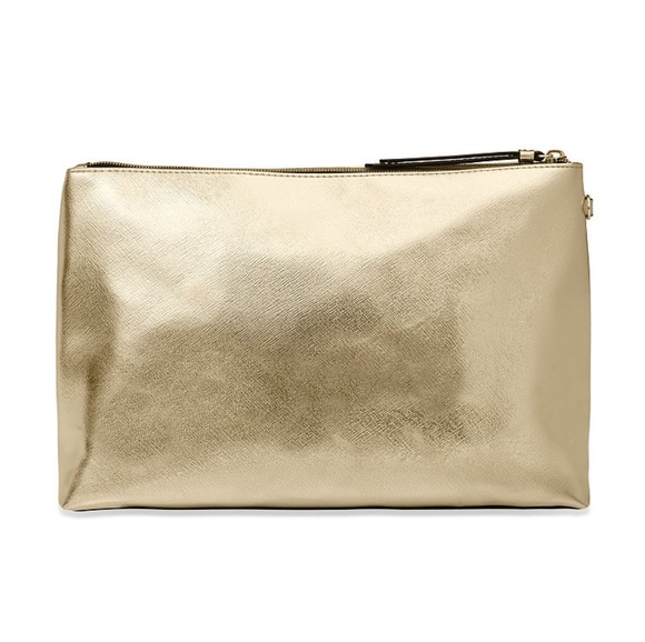 NWT | Victoria Secret Gold Pineapple Cosmetic Bag - Picture 3 of 4